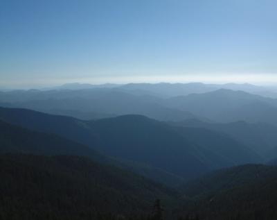 Looking W toward the Coastal Mountains and Ocean from Fire Tower